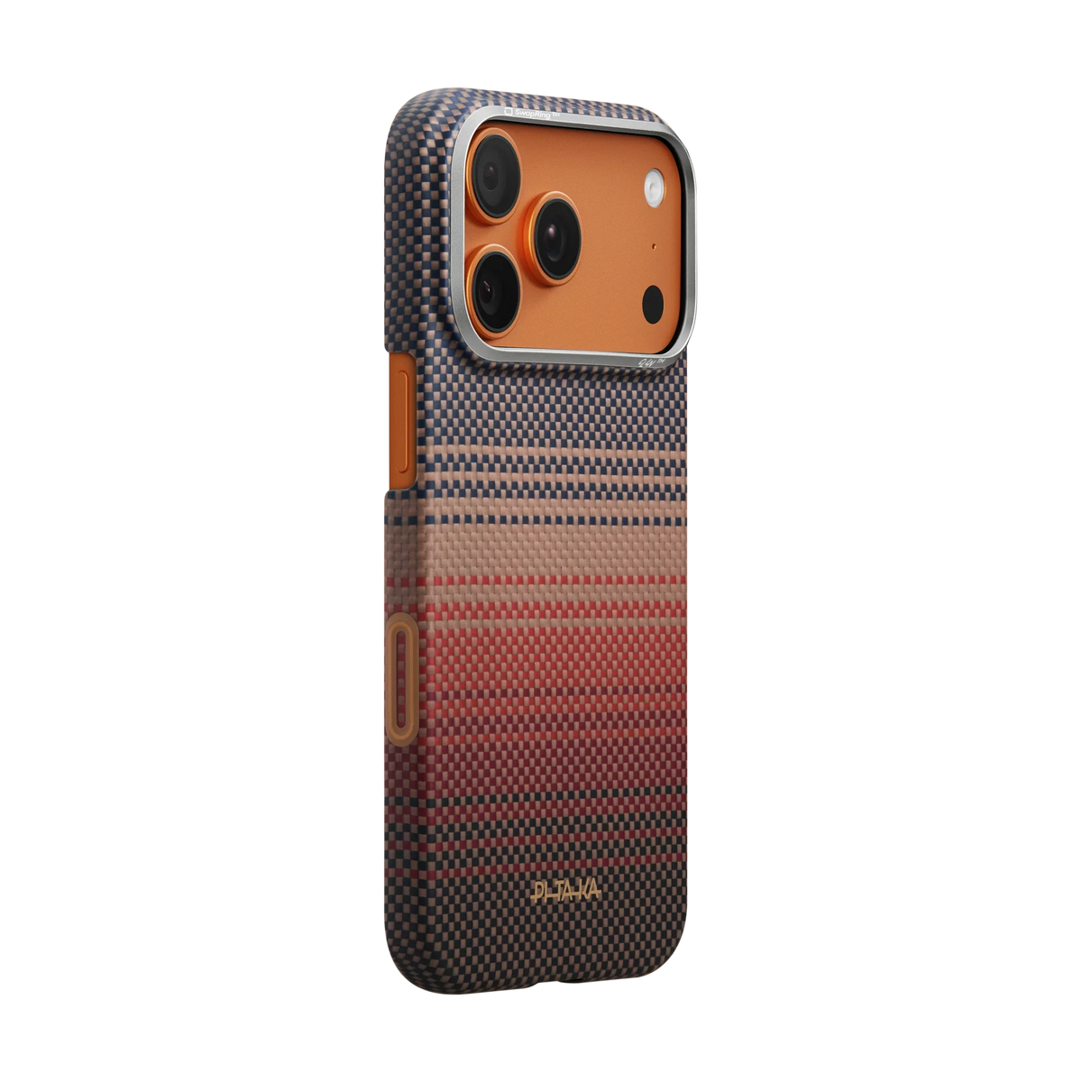 Pitaka iPhone 17 Pro Karbon Kılıf MagSafe Uyumlu Aramid Fiber - Edge Sunset