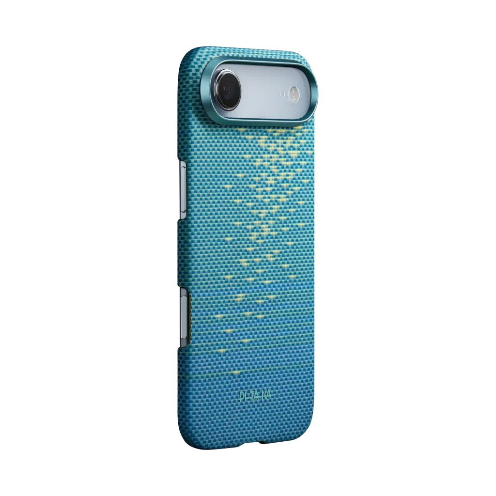 Pitaka iPhone Air Karbon Kılıf MagSafe Uyumlu Aramid Fiber - Edge Lucid Blue