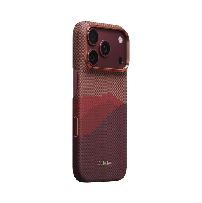 iPhone 18 Pro Karbon Kılıf MagSafe Uyumlu Aramid Fiber - Edge Autumn Dusk