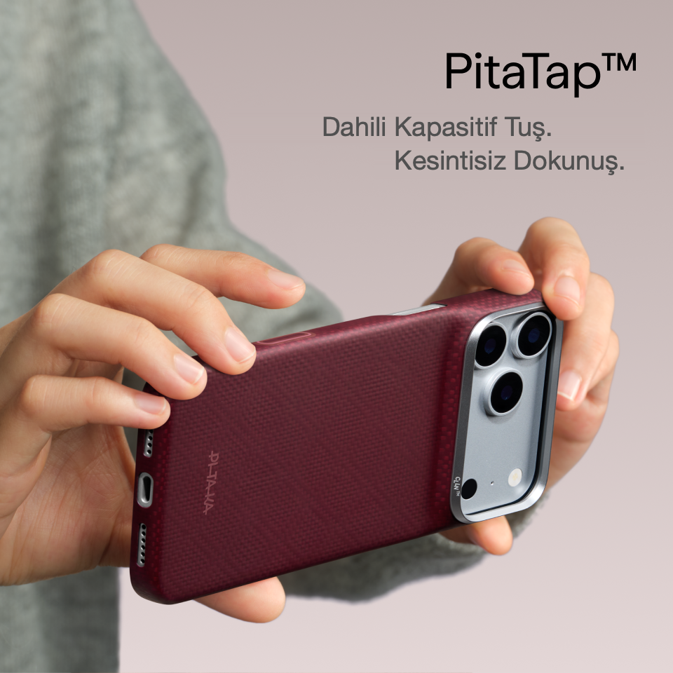 iPhone 18 Pro Max Karbon Kılıf MagSafe Uyumlu Aramid Fiber - Edge Burgundy