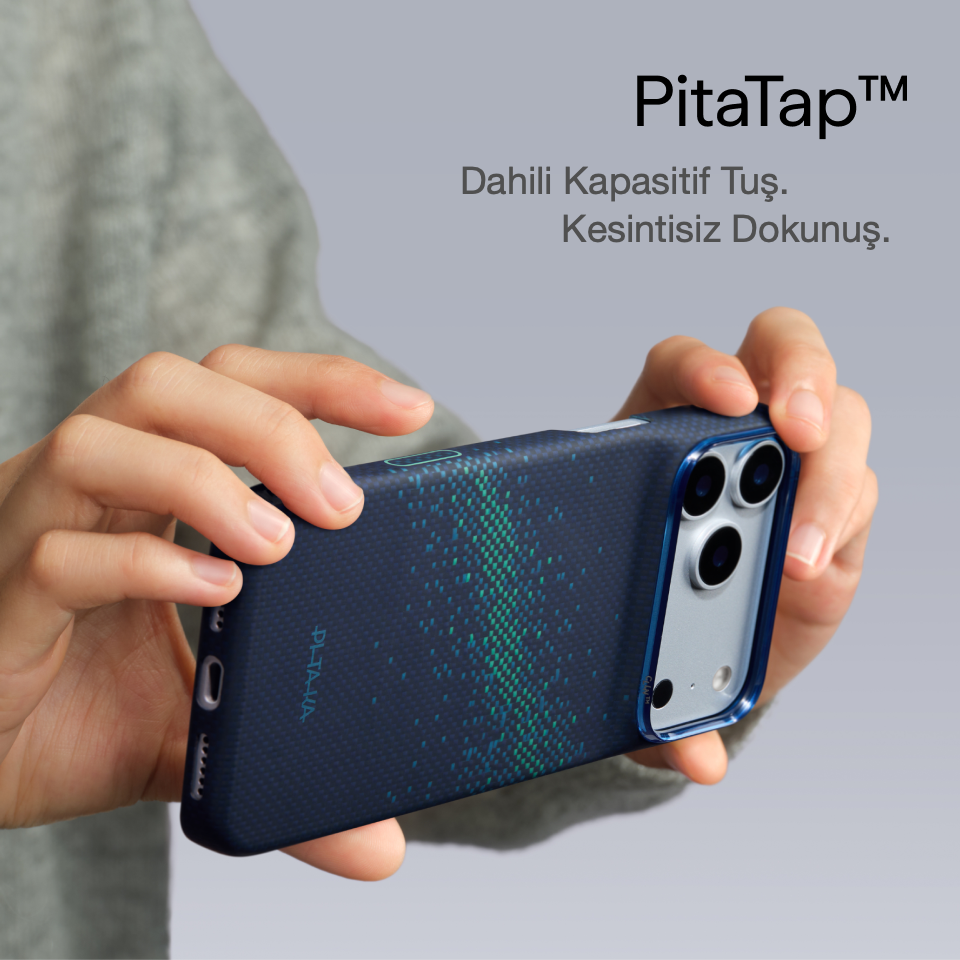 iPhone 18 Pro Max Karbon Kılıf MagSafe Uyumlu Aramid Fiber - Edge Nearfield Blue