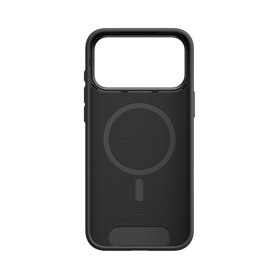 iPhone 18 Pro Max Karbon Kılıf MagSafe Uyumlu Aramid Fiber - Summa 600D Black Gray