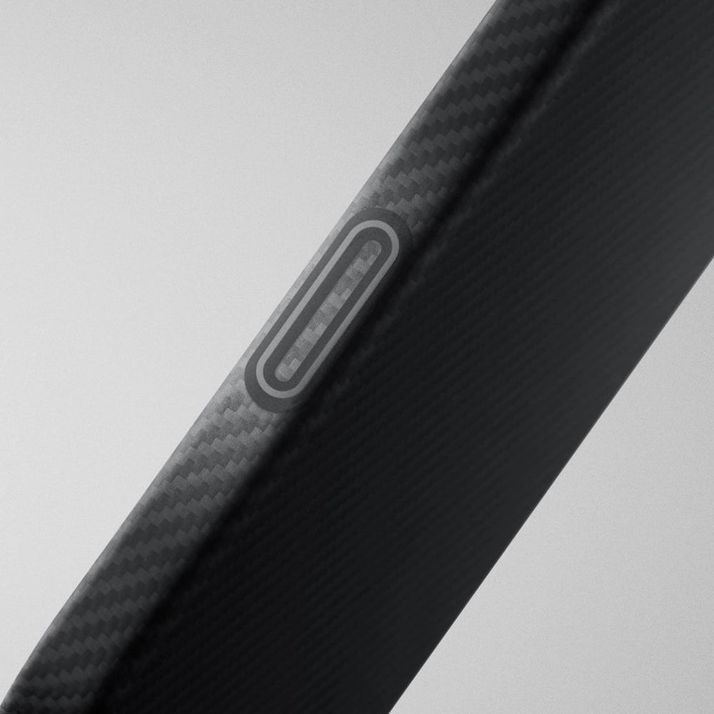 iPhone 17 Karbon Kılıf MagSafe Uyumlu Aramid Fiber - Edge 600D Black Gray