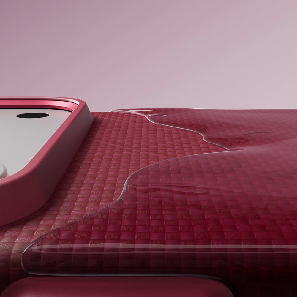 iPhone 18 Pro Max Karbon Kılıf MagSafe Uyumlu Aramid Fiber - Summa Burgundy