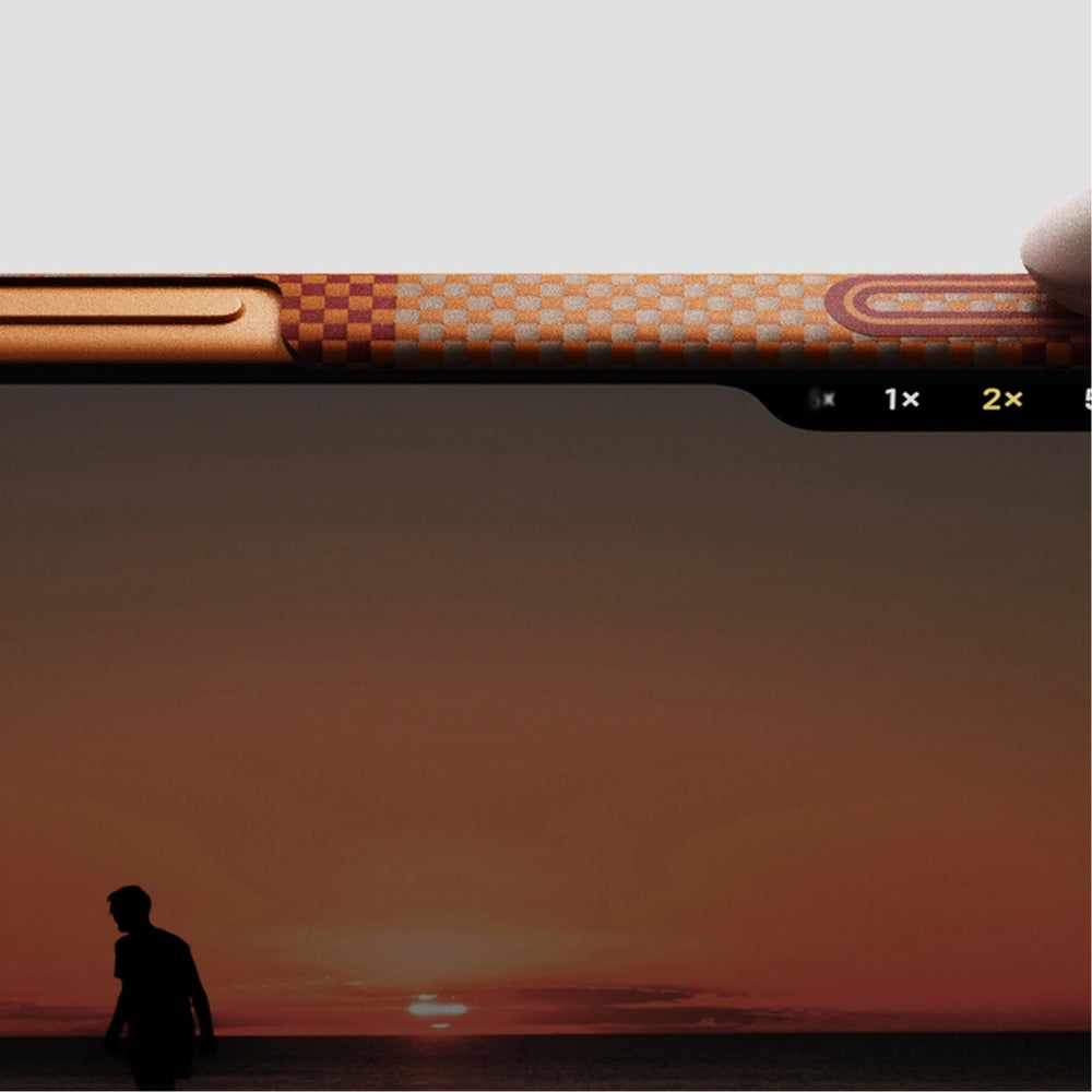 iPhone 17 Pro Max Karbon Kılıf MagSafe Uyumlu Aramid Fiber - Edge Cloud Dusk