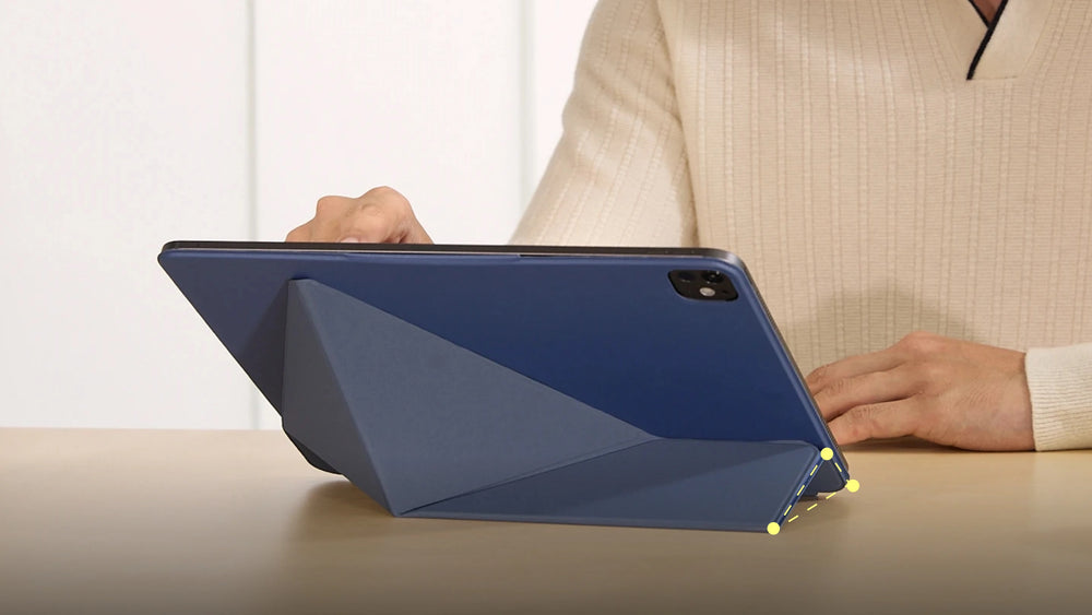 iPad Air 11 M4 / M3 / M2 Kılıf Folio 3 Siyah, Kalem Bölmeli Standlı