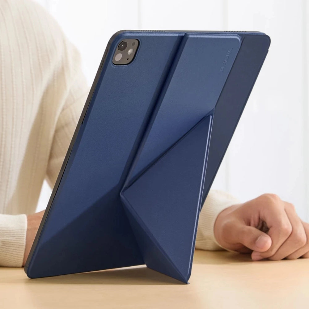 iPad Air 11 M4 / M3 / M2 Kılıf Folio 3 Siyah, Kalem Bölmeli Standlı