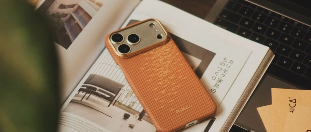 iPhone Air Karbon Kılıf MagSafe Uyumlu Aramid Fiber - Edge Lucid Blue