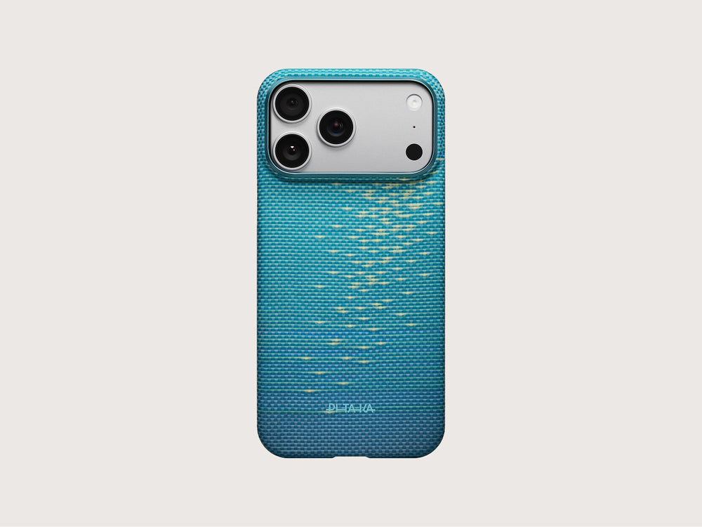 iPhone Air Karbon Kılıf MagSafe Uyumlu Aramid Fiber - Edge Lucid Blue