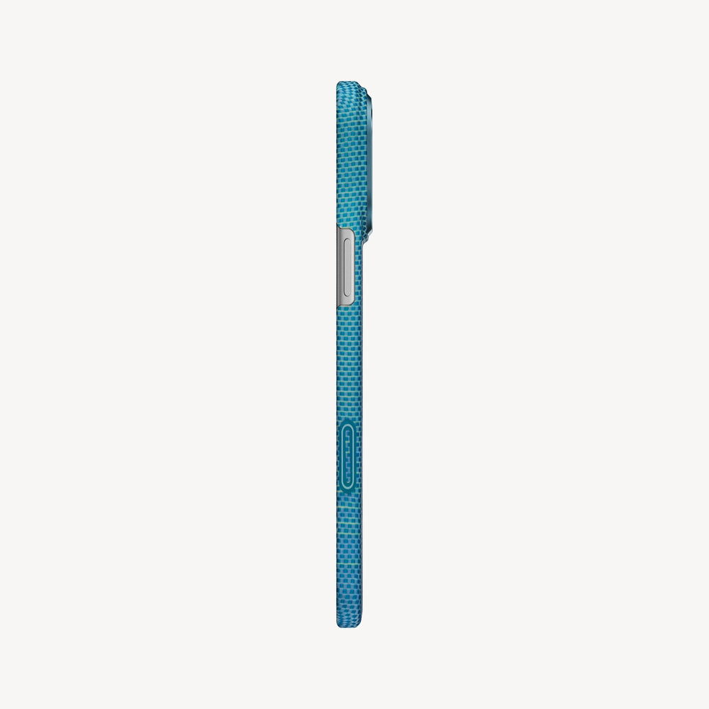 iPhone Air Karbon Kılıf MagSafe Uyumlu Aramid Fiber - Edge Lucid Blue