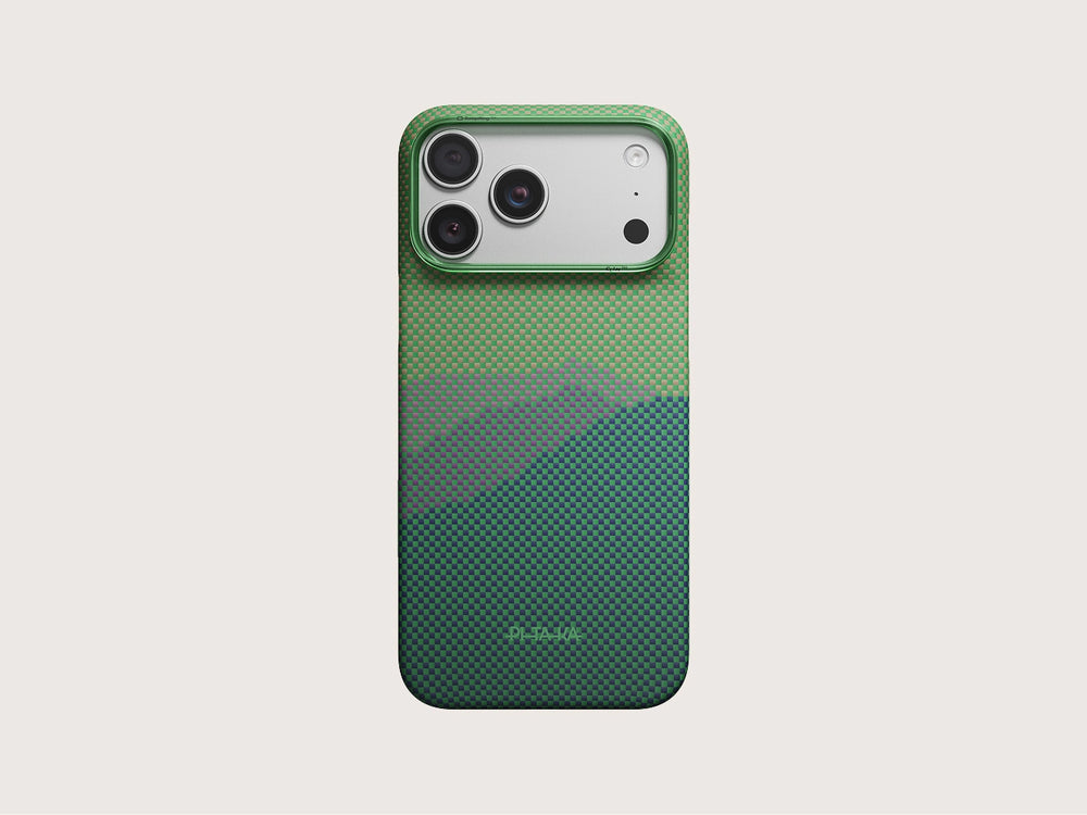iPhone 18 Pro Karbon Kılıf MagSafe Uyumlu Aramid Fiber - Edge Autumn Dusk