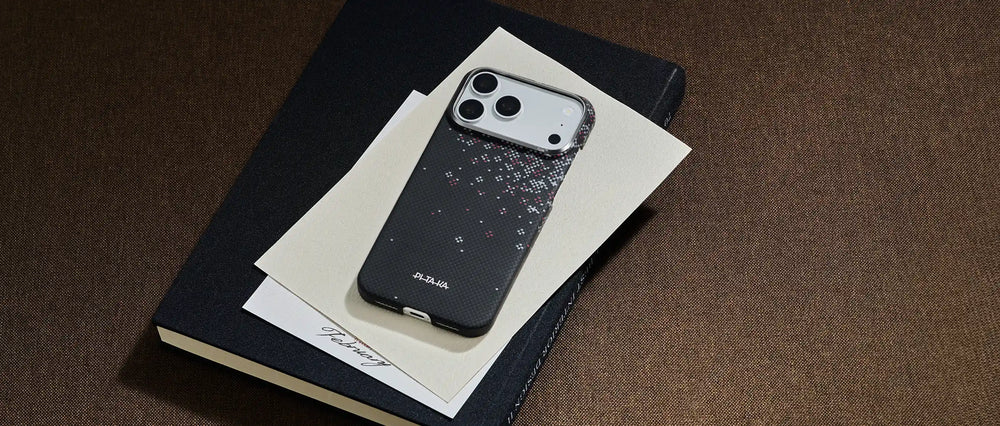 iPhone 17 Pro Max Karbon Kılıf MagSafe Uyumlu Aramid Fiber - Edge Midnight Black