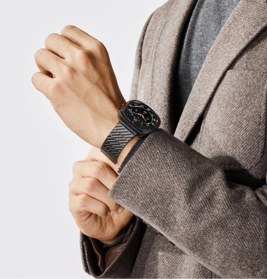 Galaxy Watch Karbon Fiber Kordon Modern Serisi Black-Grey Twill