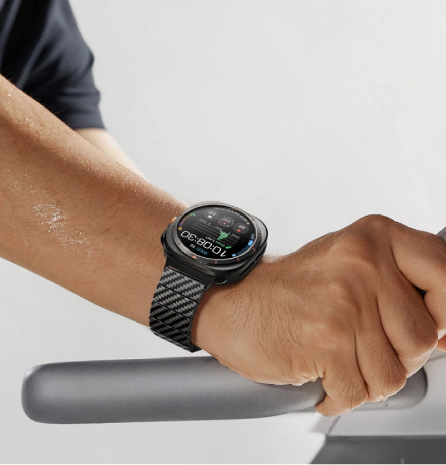 Galaxy Watch Karbon Fiber Kordon Modern Serisi Black-Grey Twill