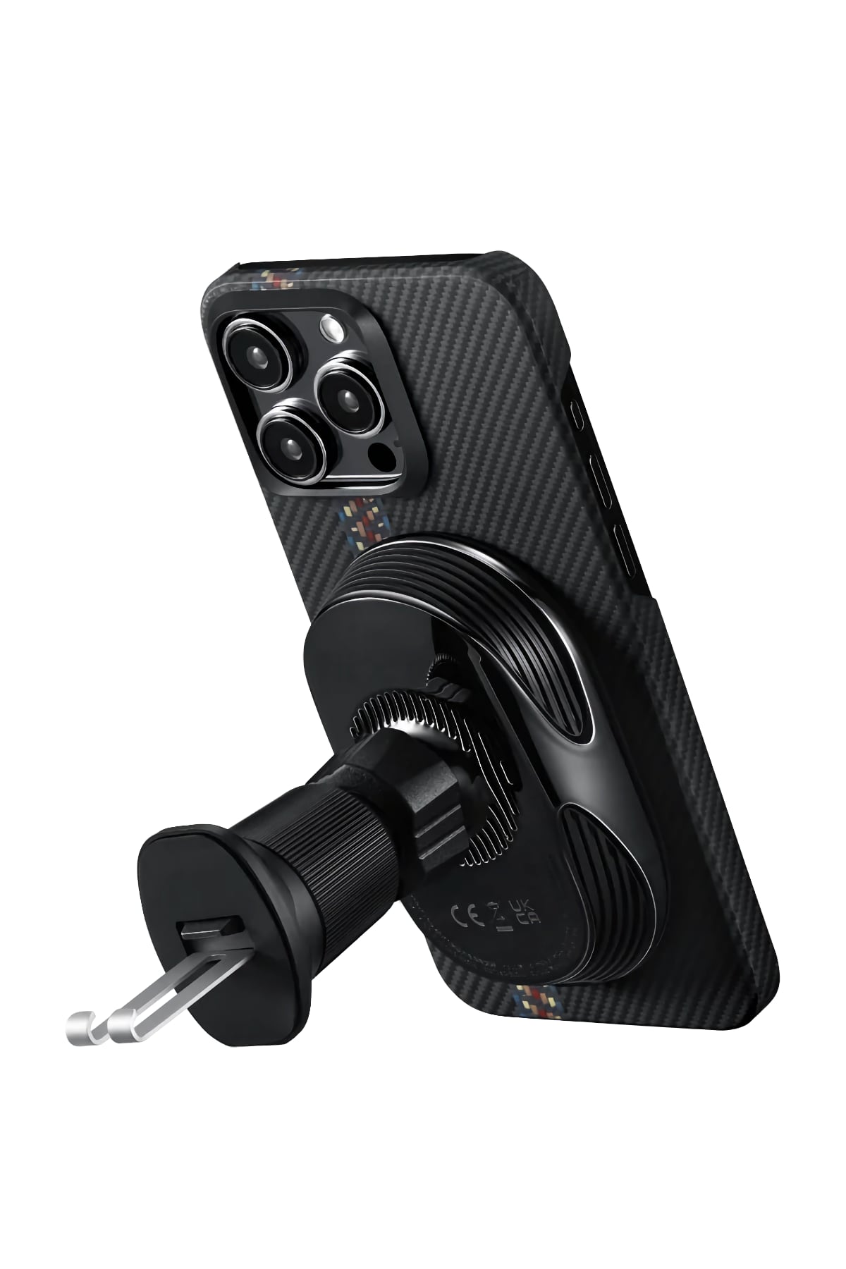 Pitaka MagEZ Pro 2 Magsafe Şarj Özellikli Qi2 Aramid Fiber Araç Telefon Tutucu