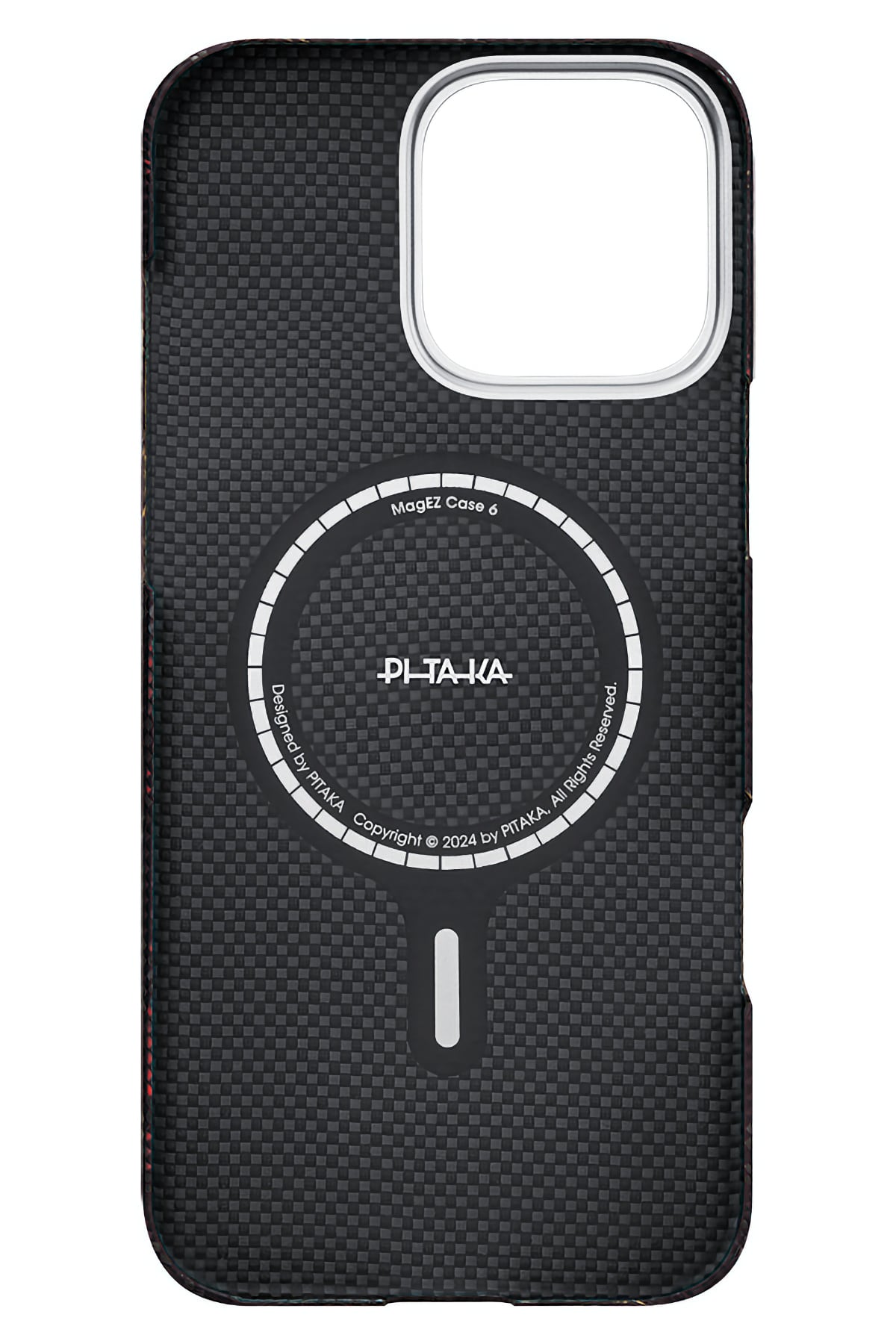 Pitaka Monogram iPhone 16 Pro MagSafe Uyumlu Aramid Fiber Kılıf Mavi Siyah