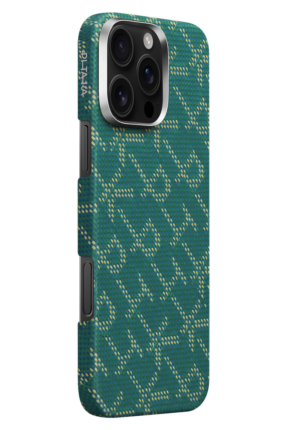 Pitaka Monogram iPhone 16 Pro MagSafe Uyumlu Aramid Fiber Kılıf Yeşil