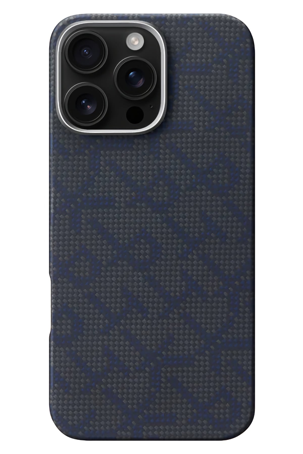 Pitaka Monogram iPhone 16 Pro Max MagSafe Uyumlu Aramid Fiber Kılıf Mavi Siyah