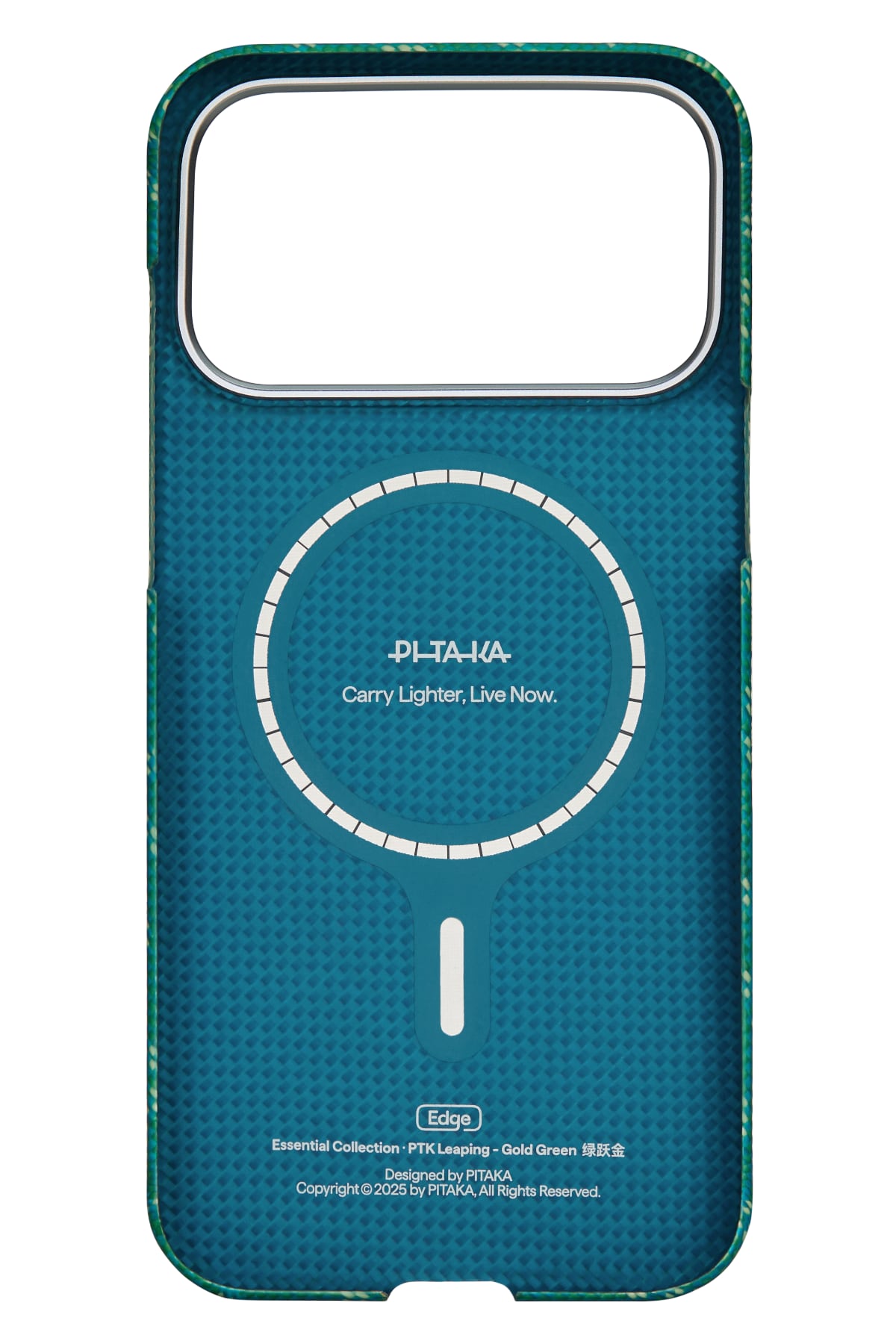 Pitaka Monogram iPhone 17 Pro MagSafe Uyumlu Aramid Fiber Kılıf Yeşil