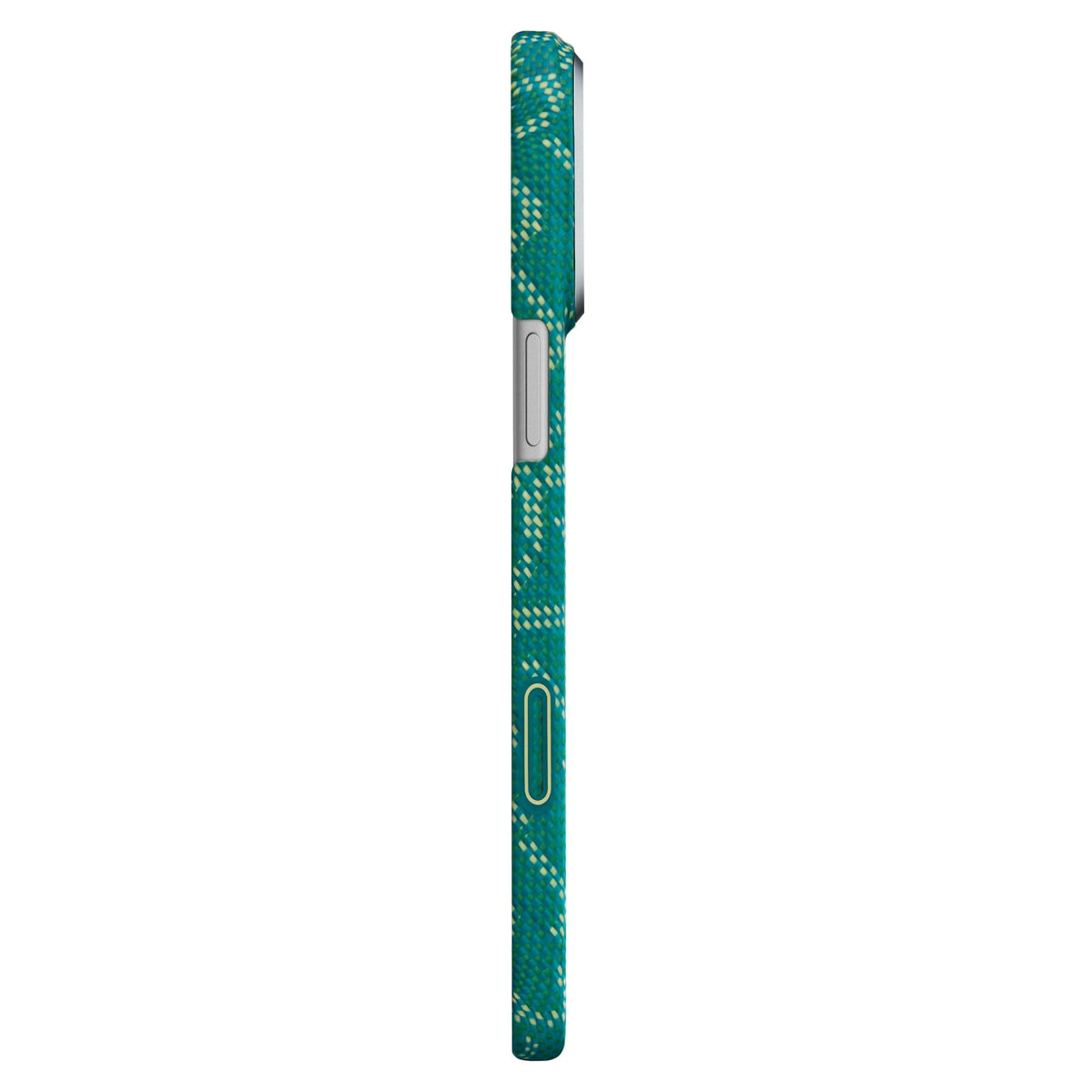 Monogram iPhone 17 Pro MagSafe Uyumlu Aramid Fiber Kılıf Yeşil