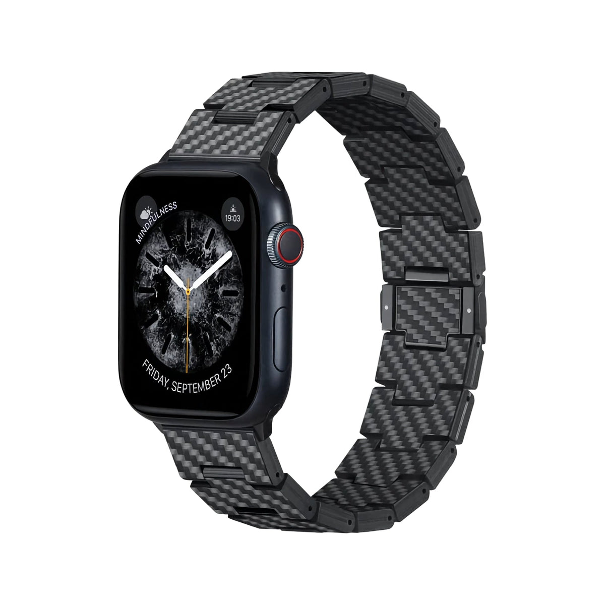 Pitaka Apple Watch / Ultra Uyumlu Karbon Fiber Kordon Retro