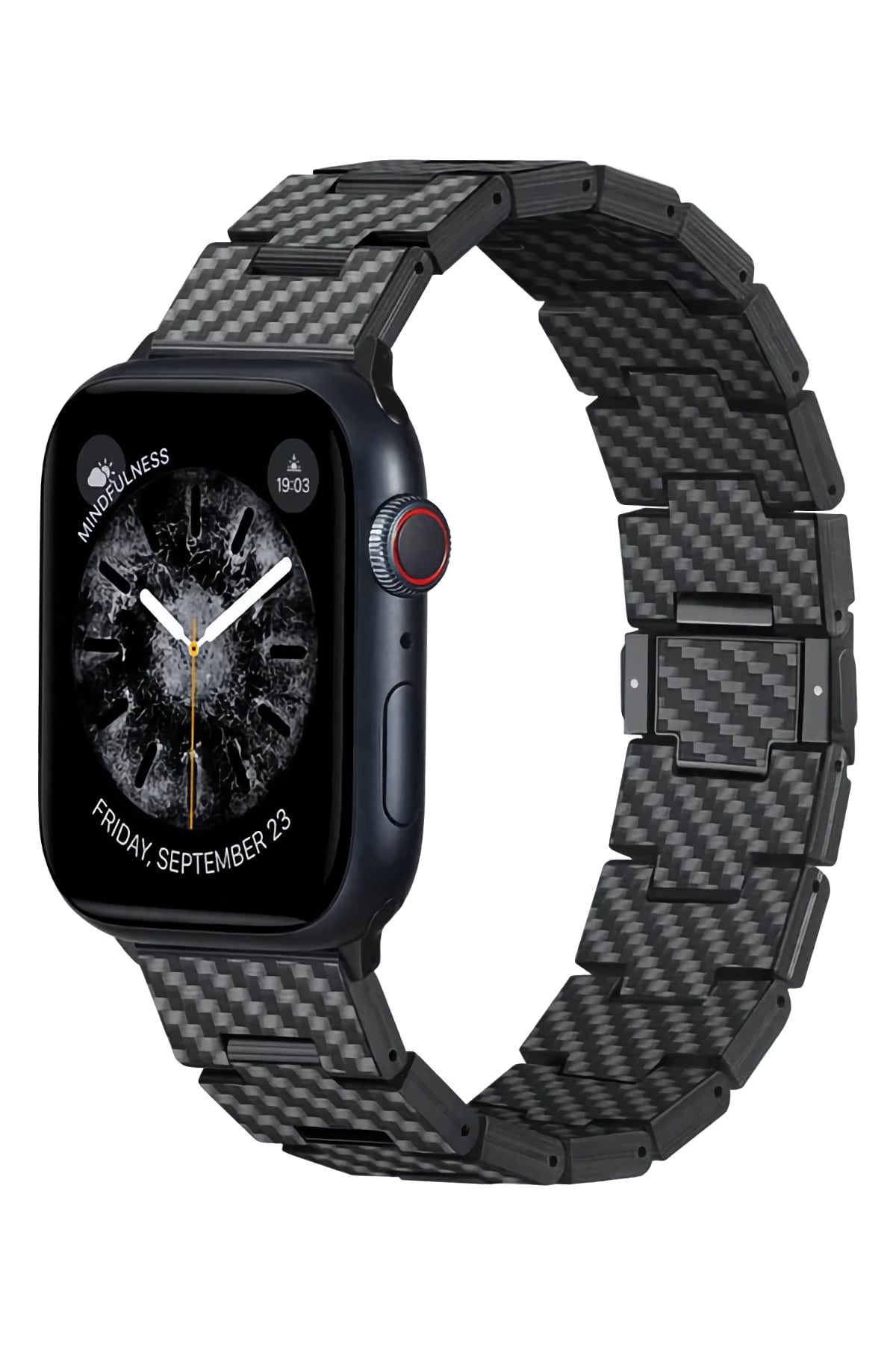 Pitaka Apple Watch / Ultra Uyumlu Karbon Fiber Kordon Retro