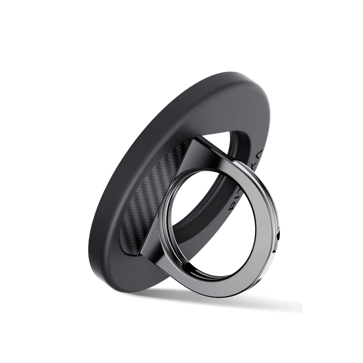 Aramid Fiber 600D MagEZ Grip 3 Magsafe Magnetik Ring Stand Telefon Tutucu Siyah