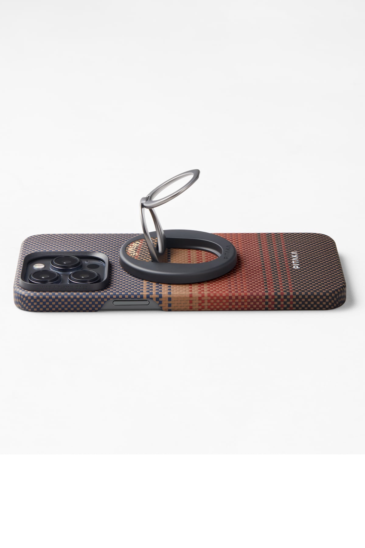 Pitaka Aramid Fiber MagEZ Grip 3 Magsafe Magnetik Ring Stand Telefon Tutucu Sunset