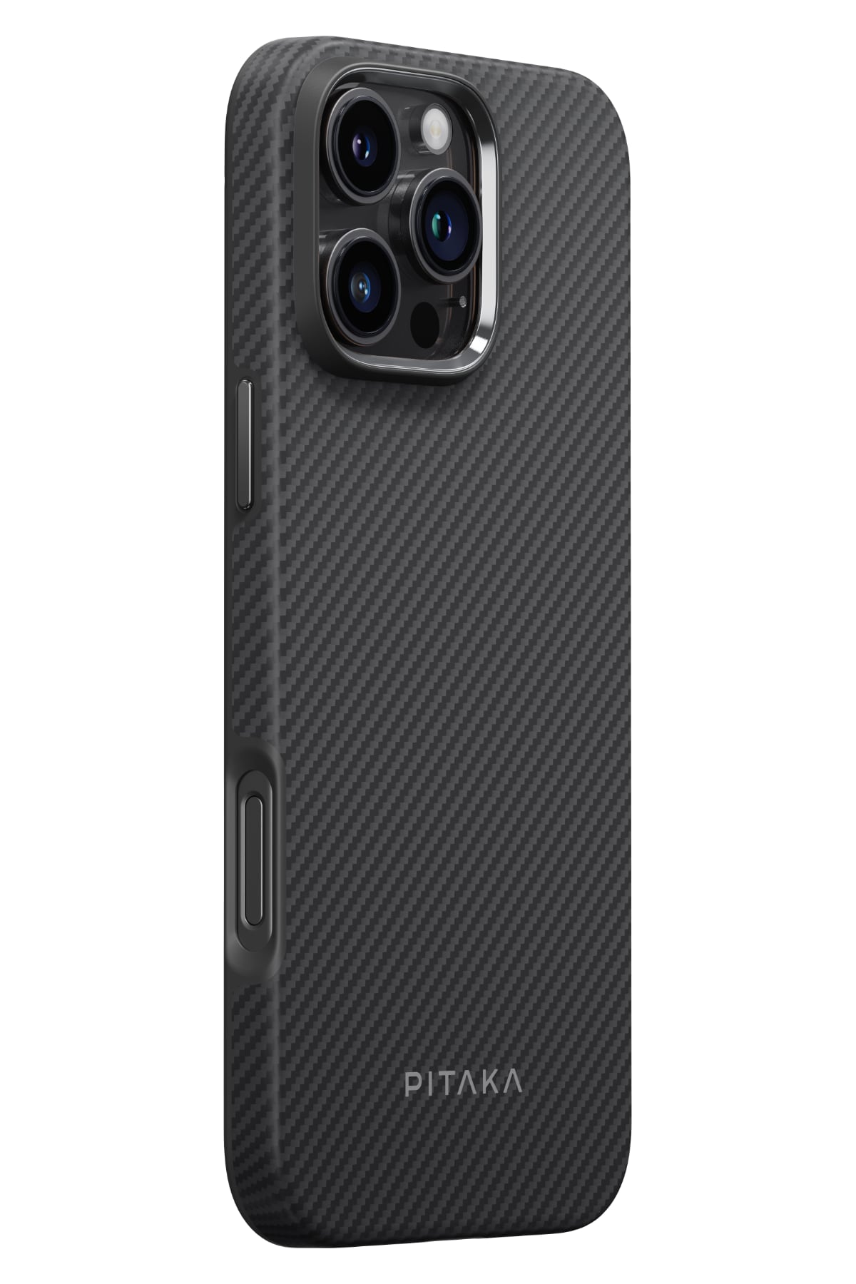 Pitaka Classic Military-Grade iPhone 16 Pro MagSafe Uyumlu Aramid Fiber Kılıf Siyah