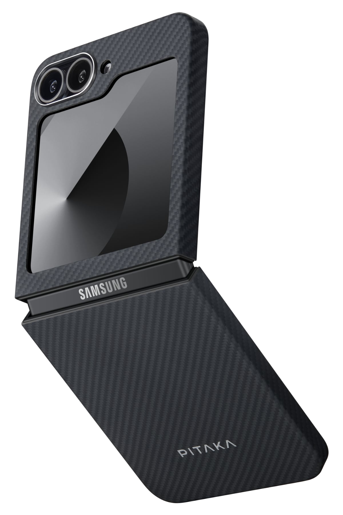 Pitaka Classic Ultra Slim Galaxy Z Flip 6 MagSafe Uyumlu Aramid Fiber Kılıf Siyah