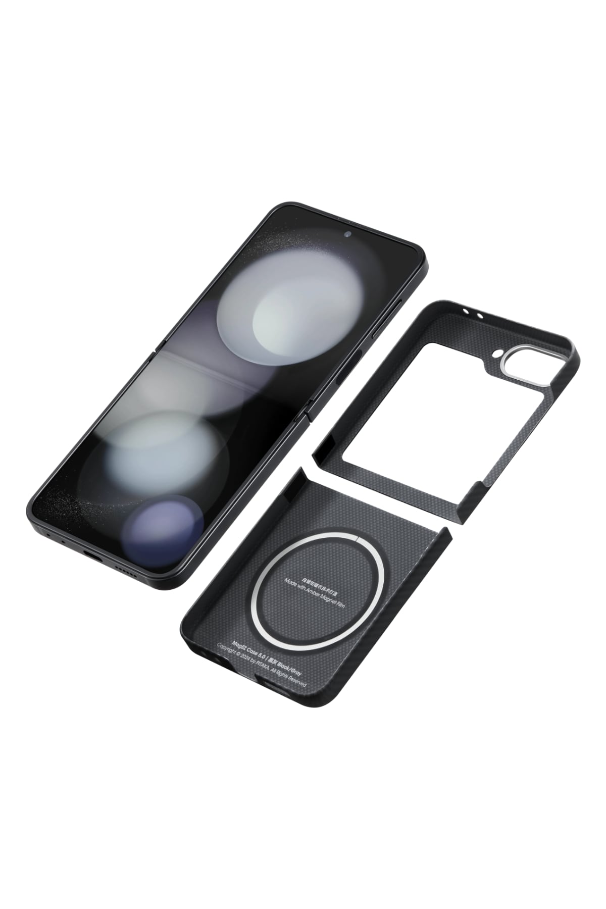 Pitaka Classic Ultra Slim Galaxy Z Flip 6 MagSafe Uyumlu Aramid Fiber Kılıf Siyah