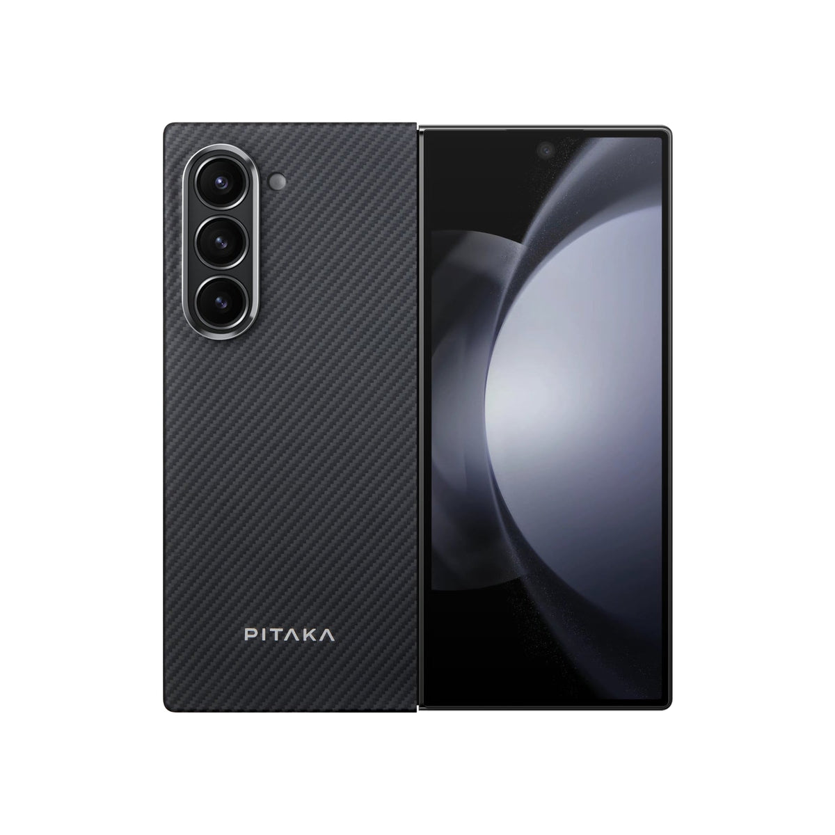 Pitaka Galaxy Z Fold6 Karbon Kılıf MagSafe Uyumlu Aramid Fiber - Edge 600D Black Gray