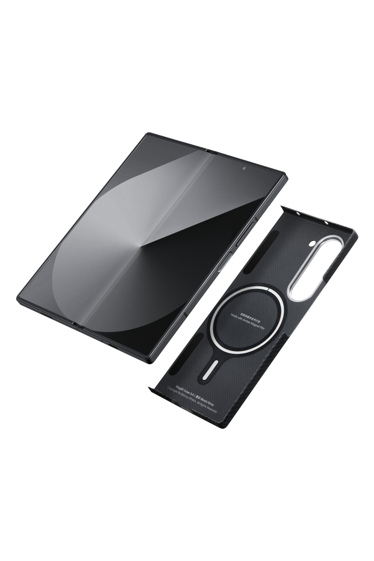 Pitaka Classic Ultra Slim Galaxy Z Fold 6 MagSafe Uyumlu Aramid Fiber Kılıf Siyah