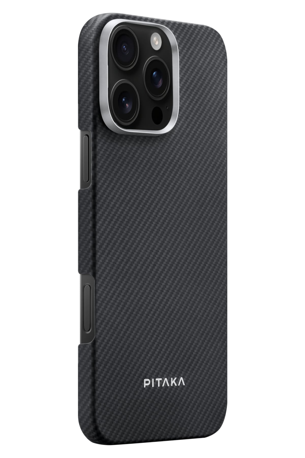 Pitaka Classic Ultra Slim iPhone 16 Pro MagSafe Uyumlu Aramid Fiber Kılıf Siyah