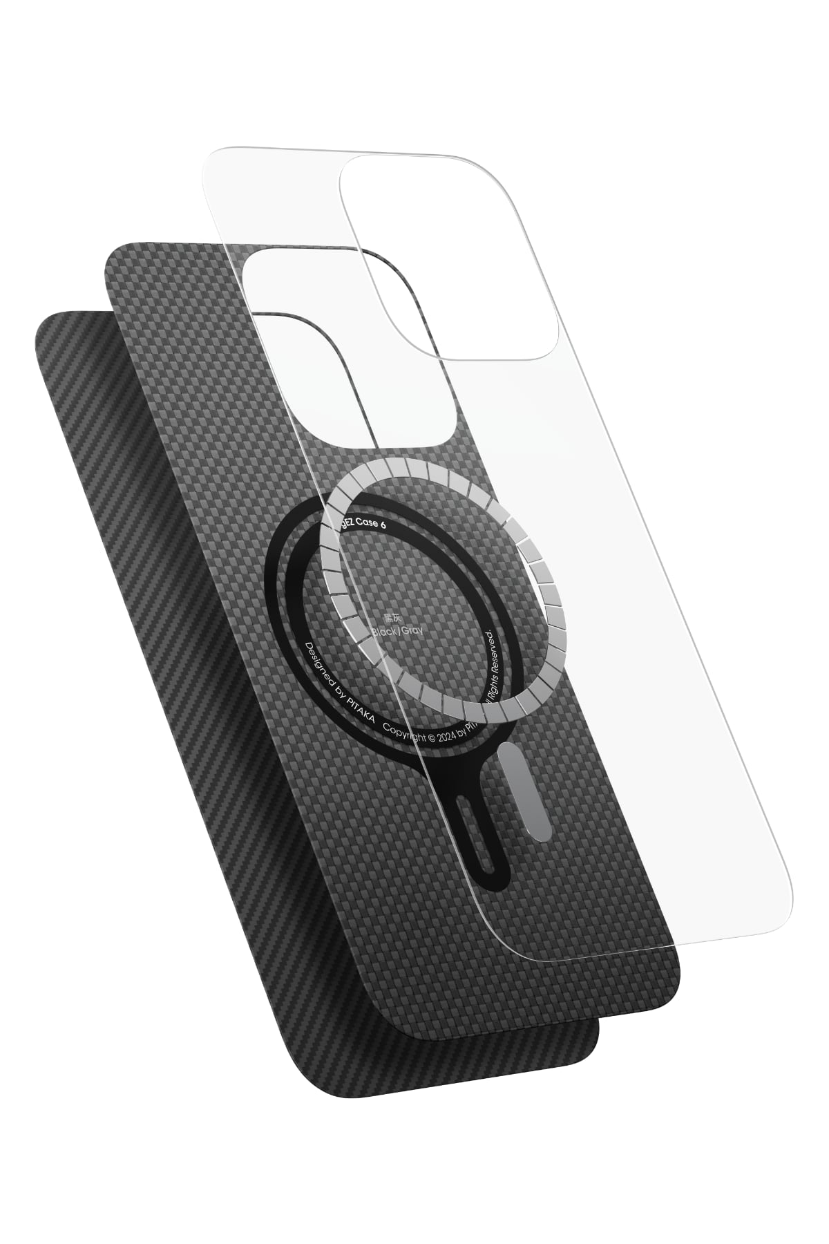 Pitaka Classic Ultra Slim iPhone 16 Pro MagSafe Uyumlu Aramid Fiber Kılıf Siyah