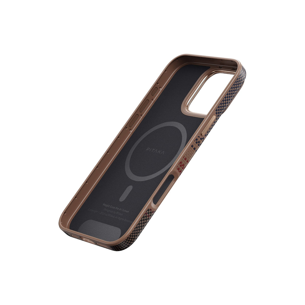 Pitaka iPhone 16 Pro Karbon Kılıf MagSafe Uyumlu Aramid Fiber - Cairn Sunset