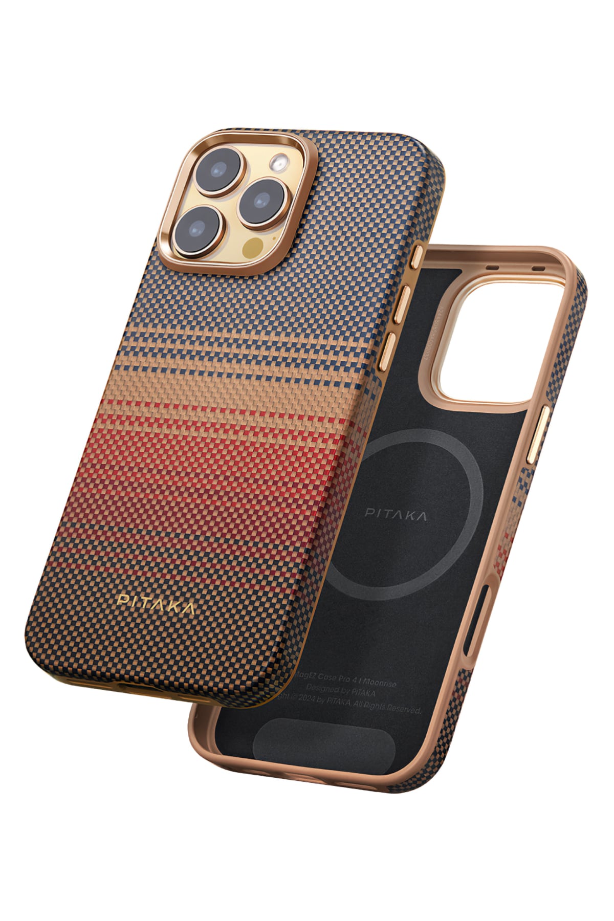 Pitaka Military-Grade iPhone 16 Pro MagSafe Uyumlu Aramid Fiber Kılıf Sunset