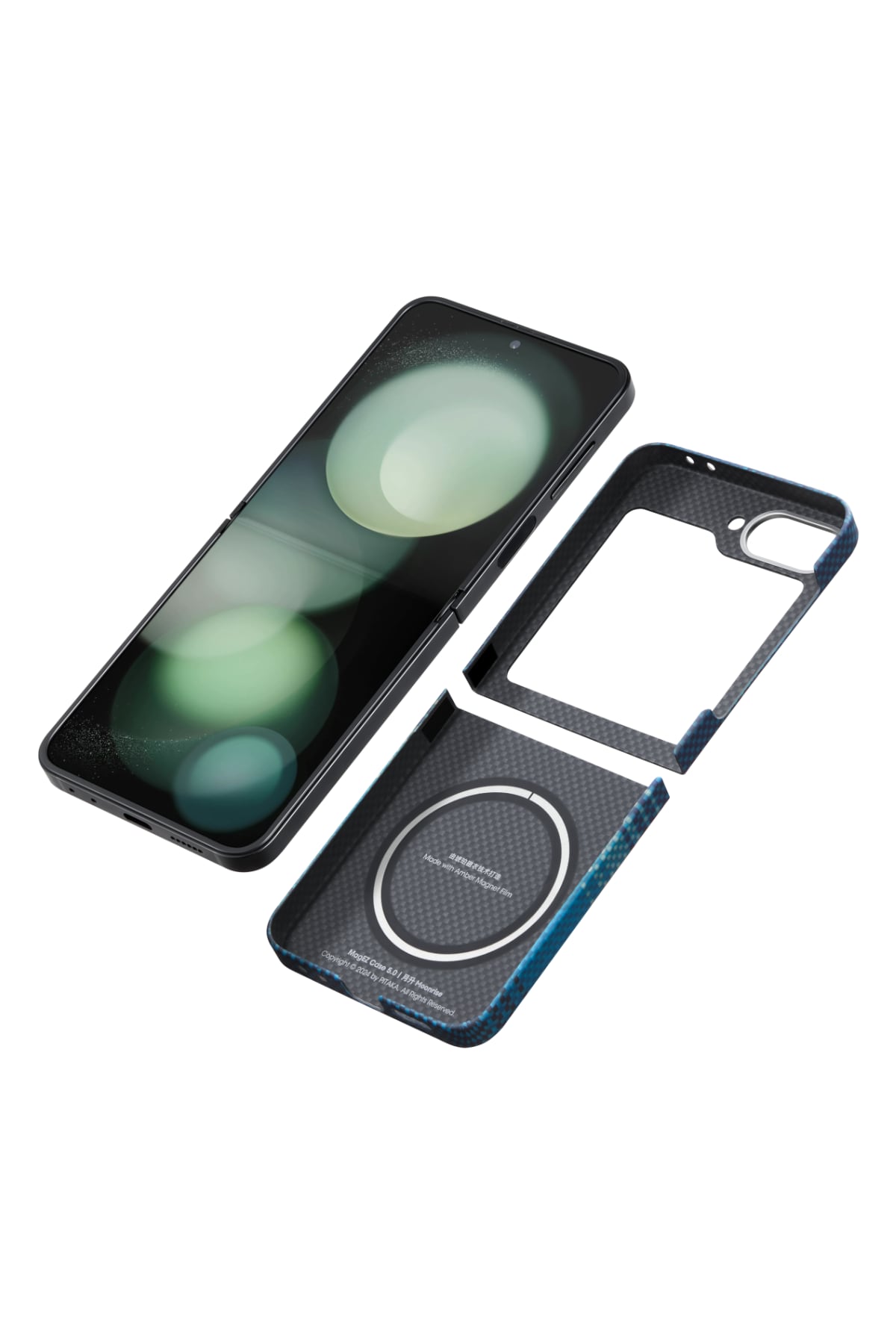 Pitaka Tactile Woven Galaxy Z Flip 6 MagSafe Uyumlu Aramid Fiber Kılıf Moonrise