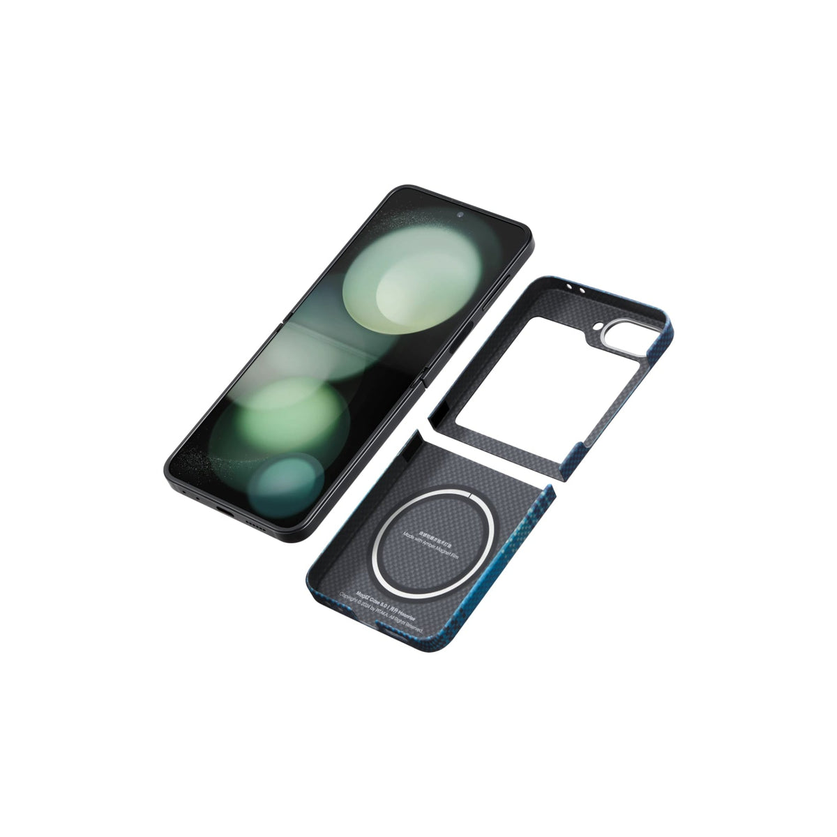 Pitaka Galaxy Z Flip6 Karbon Kılıf MagSafe Uyumlu Aramid Fiber - Edge Moonrise