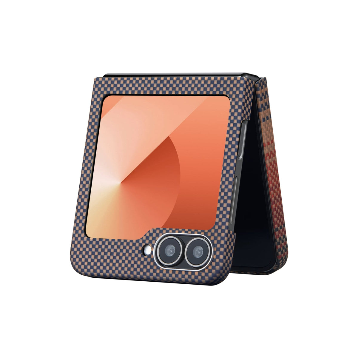 Galaxy Z Flip6 Karbon Kılıf MagSafe Uyumlu Aramid Fiber - Edge Sunset