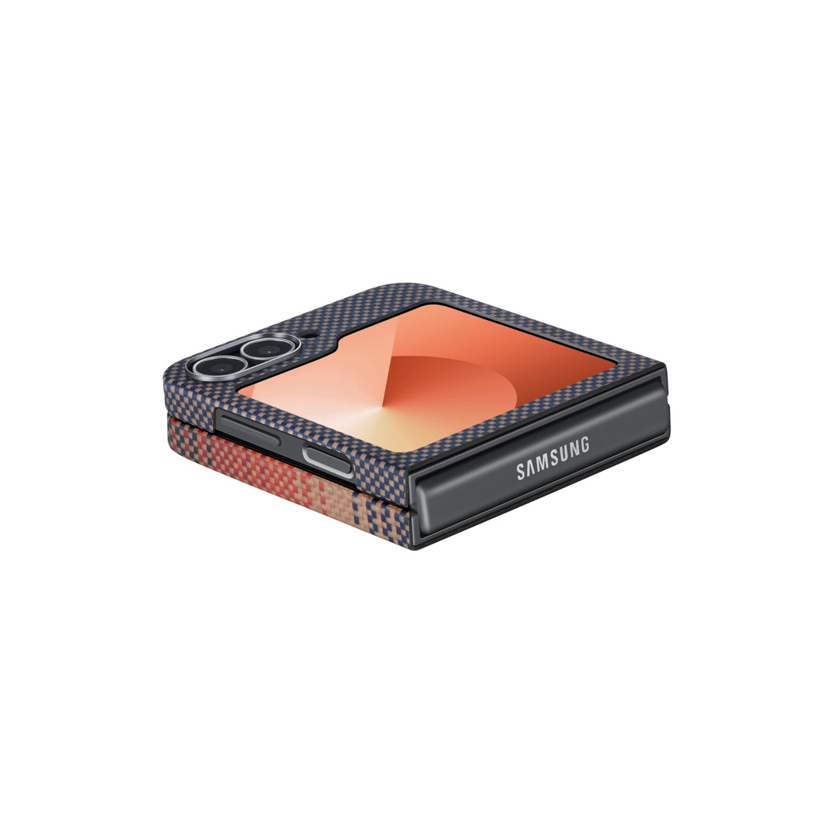 Pitaka Galaxy Z Flip6 Karbon Kılıf MagSafe Uyumlu Aramid Fiber - Edge Sunset
