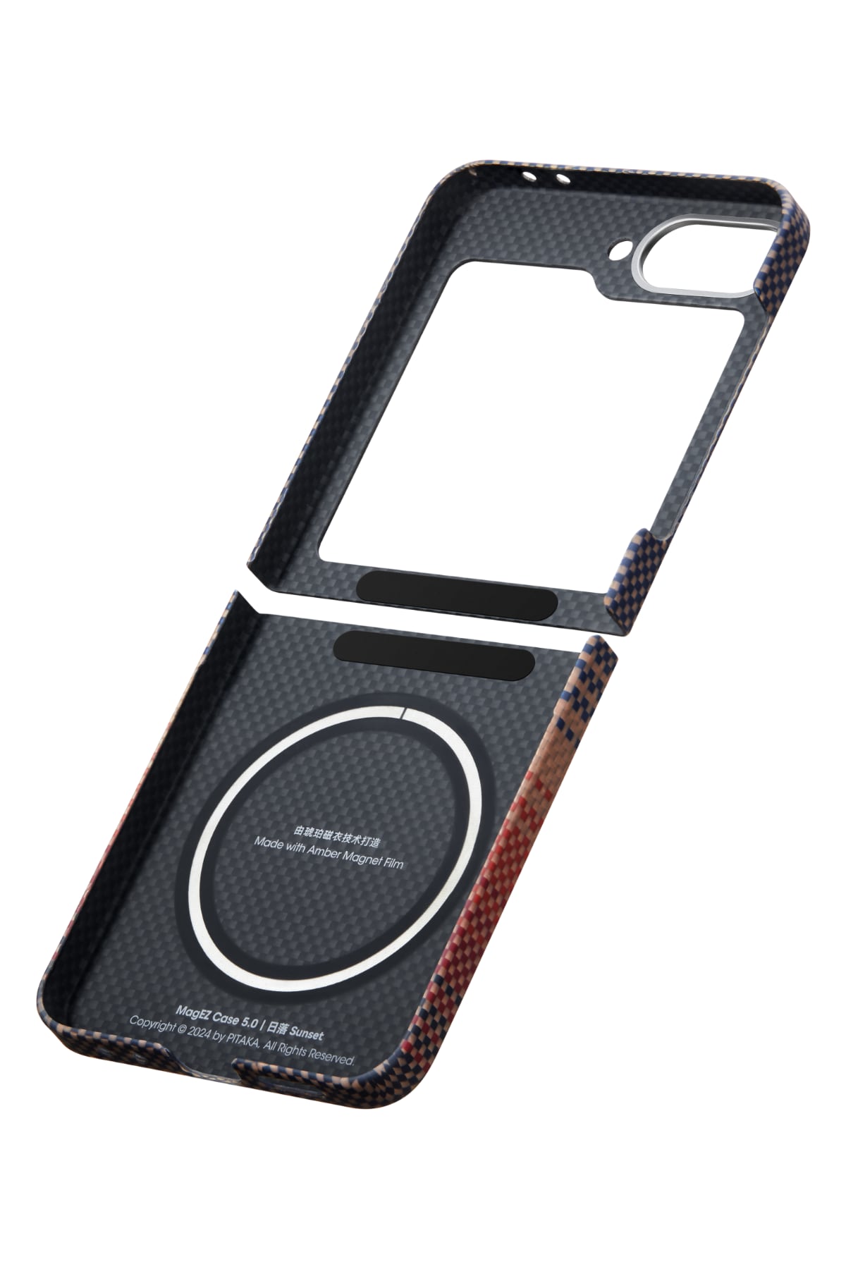 Pitaka Tactile Woven Galaxy Z Flip 6 MagSafe Uyumlu Aramid Fiber Kılıf Sunset