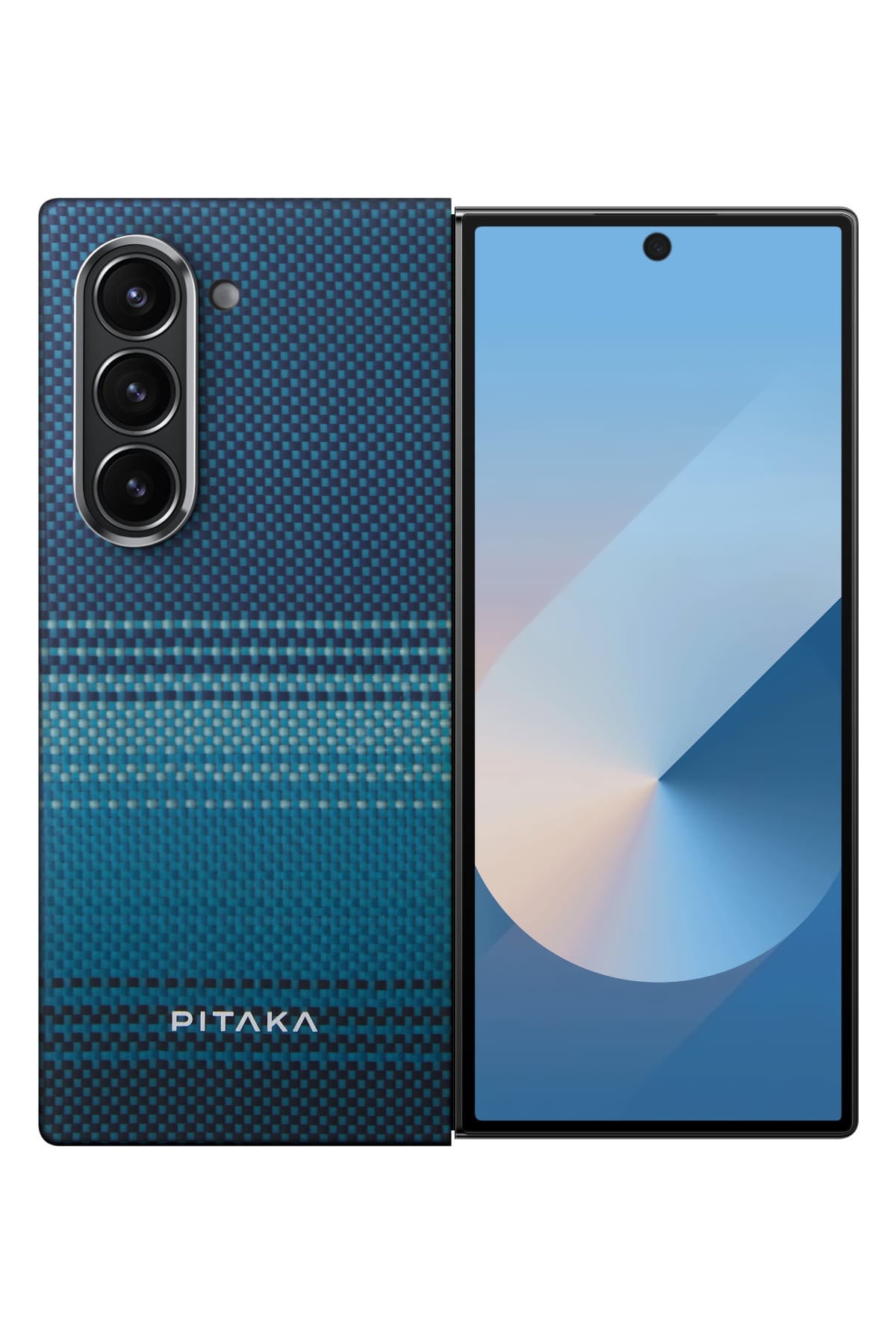 Pitaka Tactile Woven Galaxy Z Fold 6 MagSafe Uyumlu Aramid Fiber Kılıf Moonrise