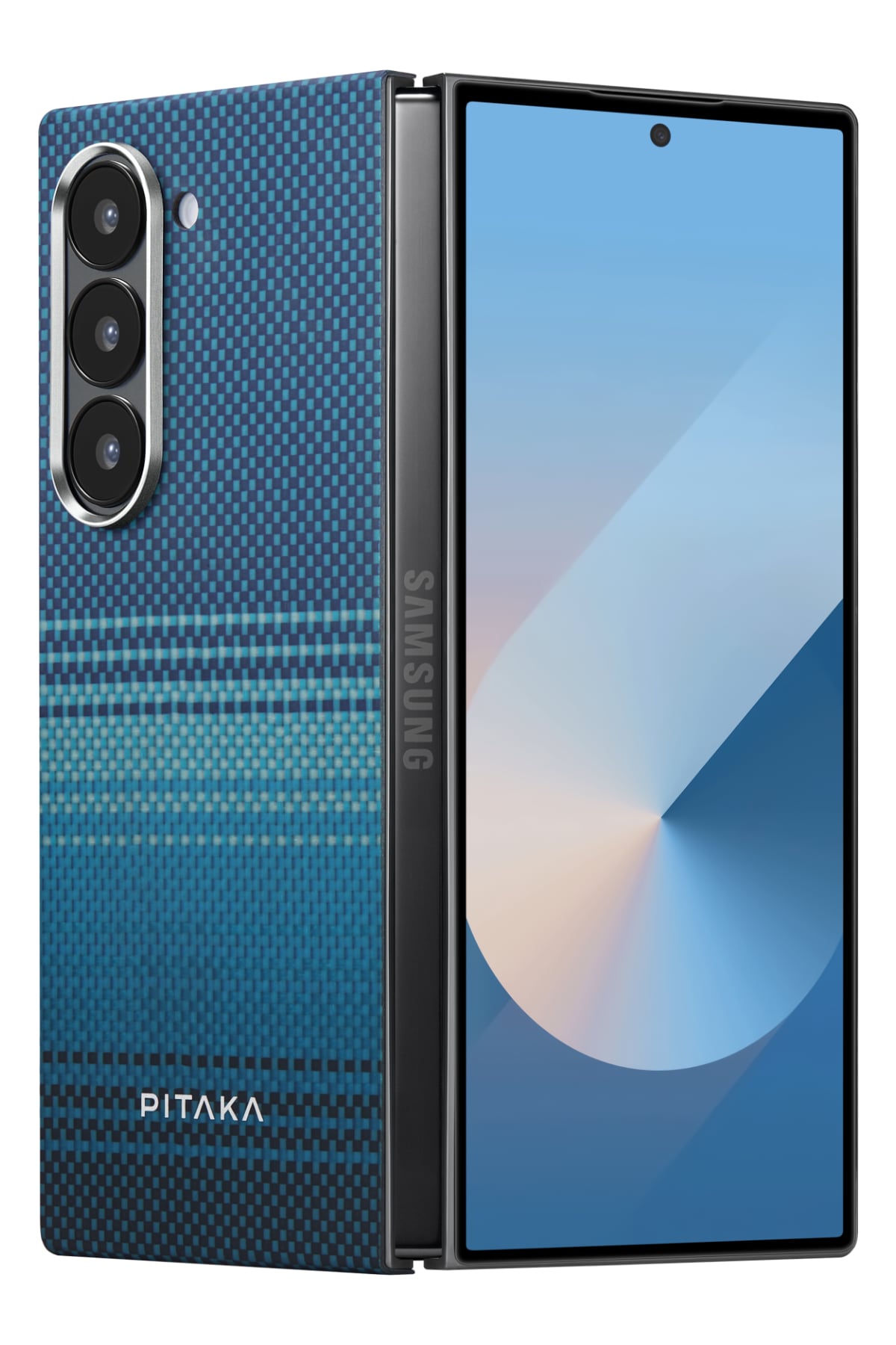 Pitaka Tactile Woven Galaxy Z Fold 6 MagSafe Uyumlu Aramid Fiber Kılıf Moonrise