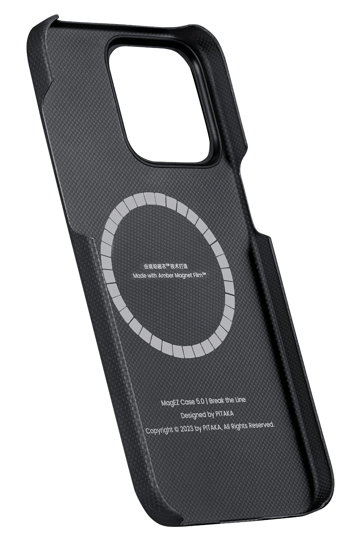 Pitaka Tactile Woven iPhone 15 Pro MagSafe Uyumlu 600D Aramid Fiber Kılıf Brake The Line