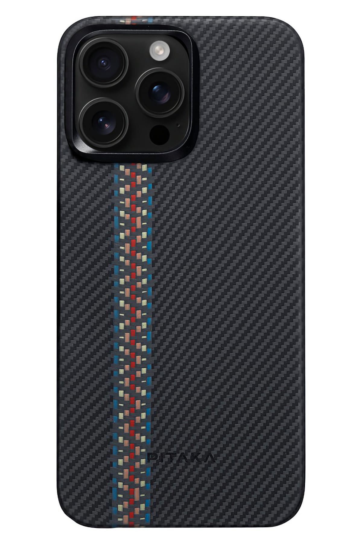 Pitaka Tactile Woven iPhone 15 Pro MagSafe Uyumlu 600D Aramid Fiber Kılıf Rhapsody