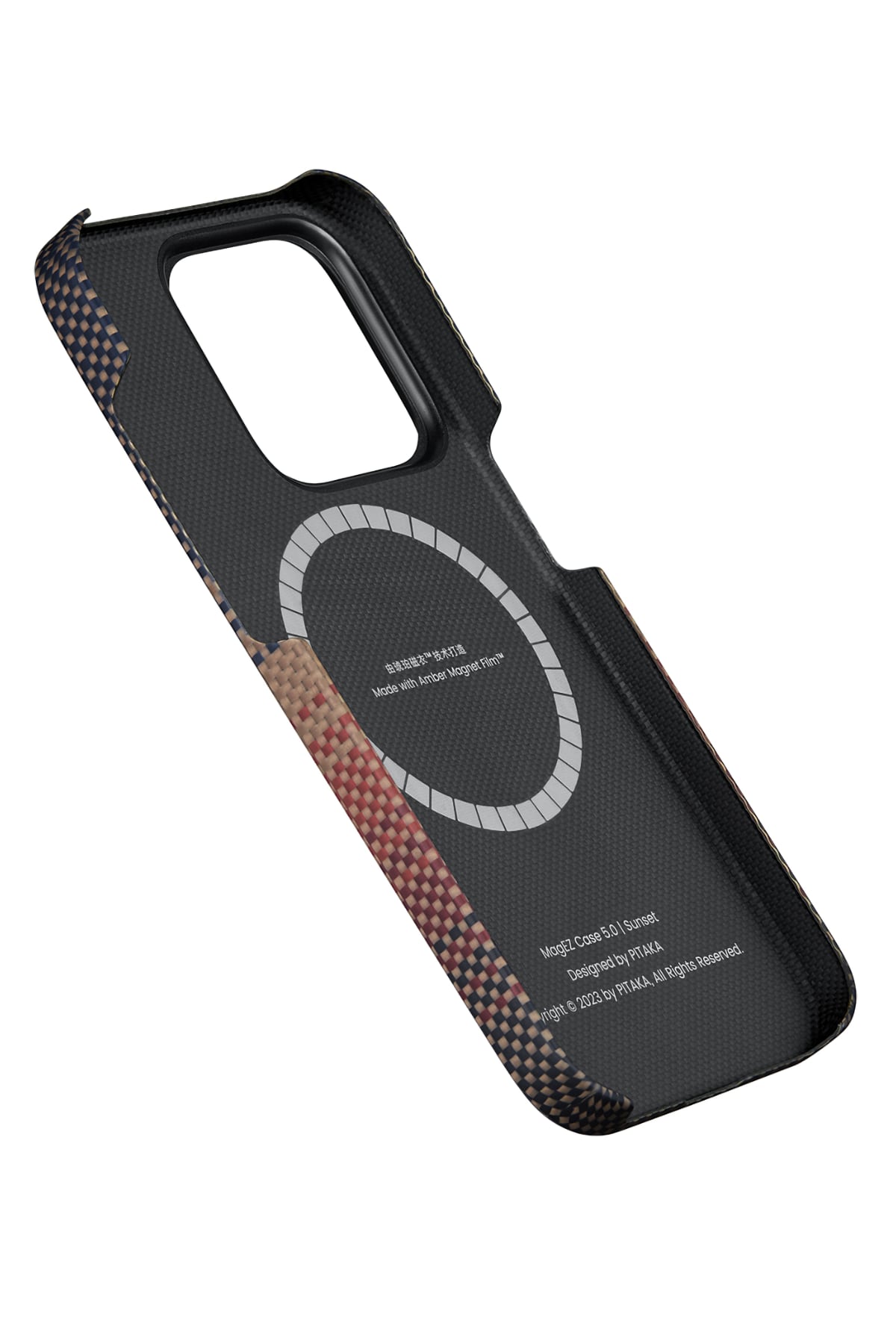 Pitaka Tactile Woven iPhone 15 Pro MagSafe Uyumlu Kılıf Sunset