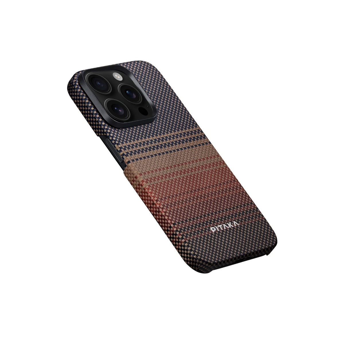 Pitaka iPhone 15 Pro Max Karbon Kılıf MagSafe Uyumlu Aramid Fiber - Edge Sunset