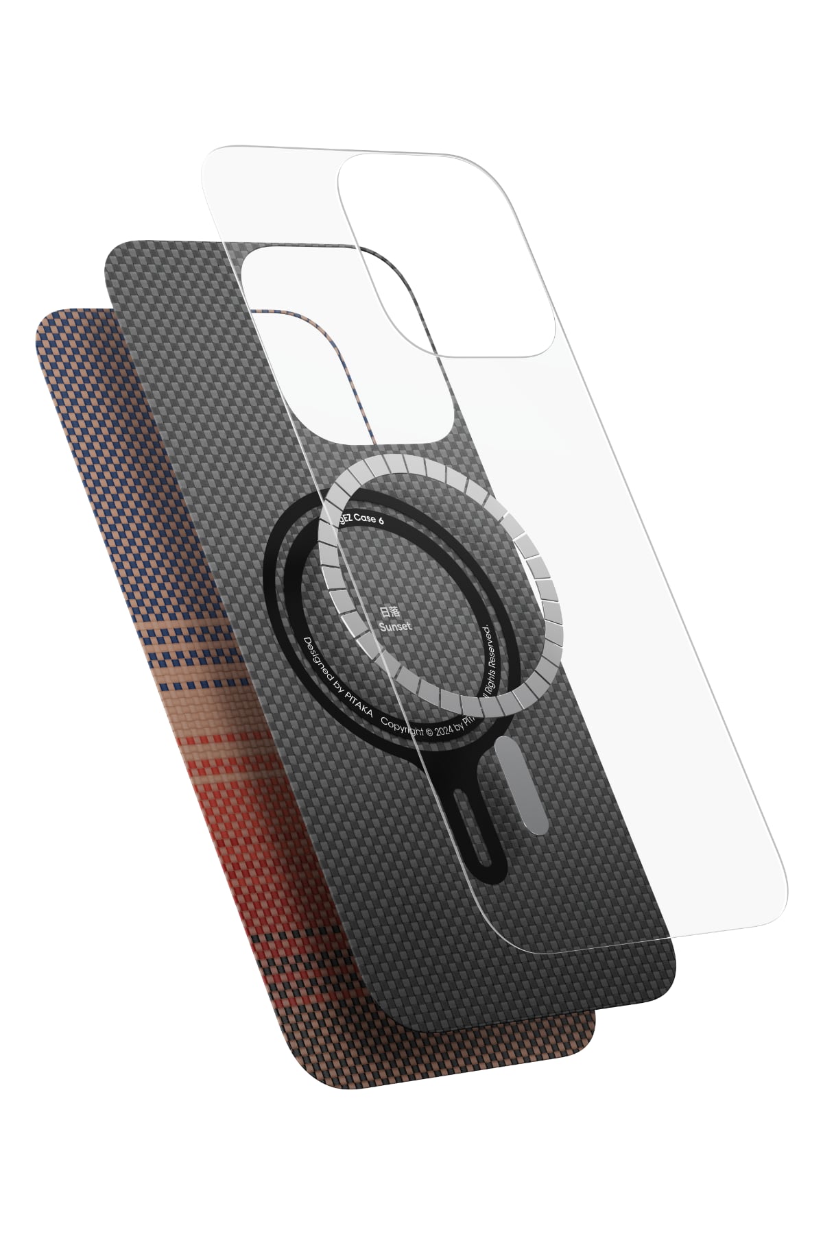 Pitaka Tactile Woven iPhone 16 Pro Max MagSafe Uyumlu Kılıf Sunset