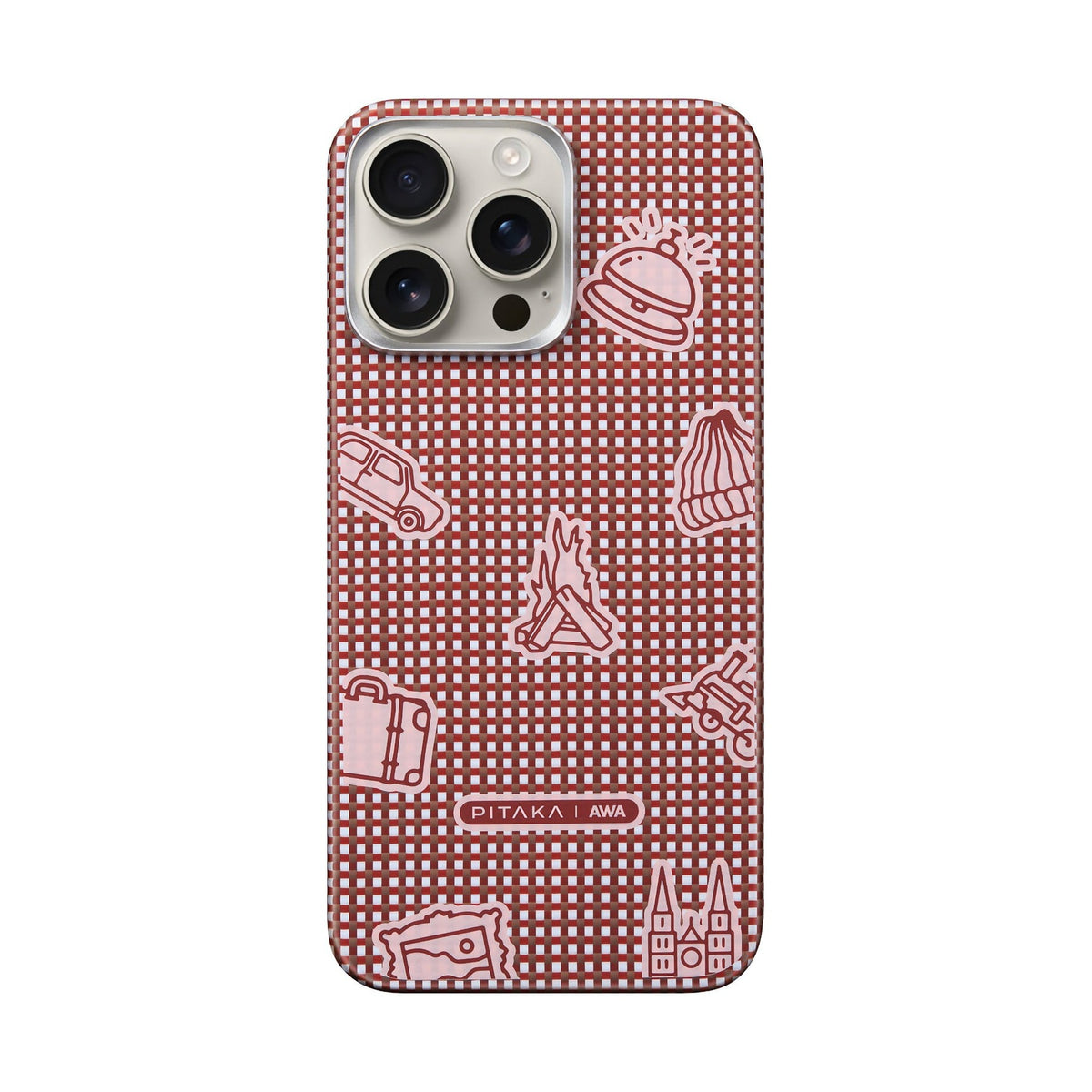 Pitaka iPhone 15 Pro Karbon Kılıf MagSafe Uyumlu Aramid Fiber - Edge Bonfire